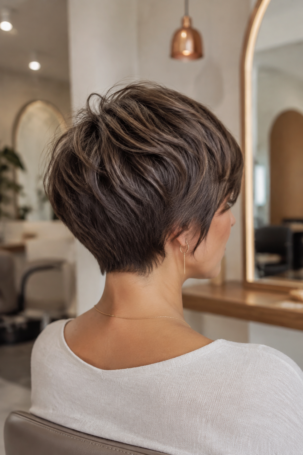 Coupe courte féminine texturée